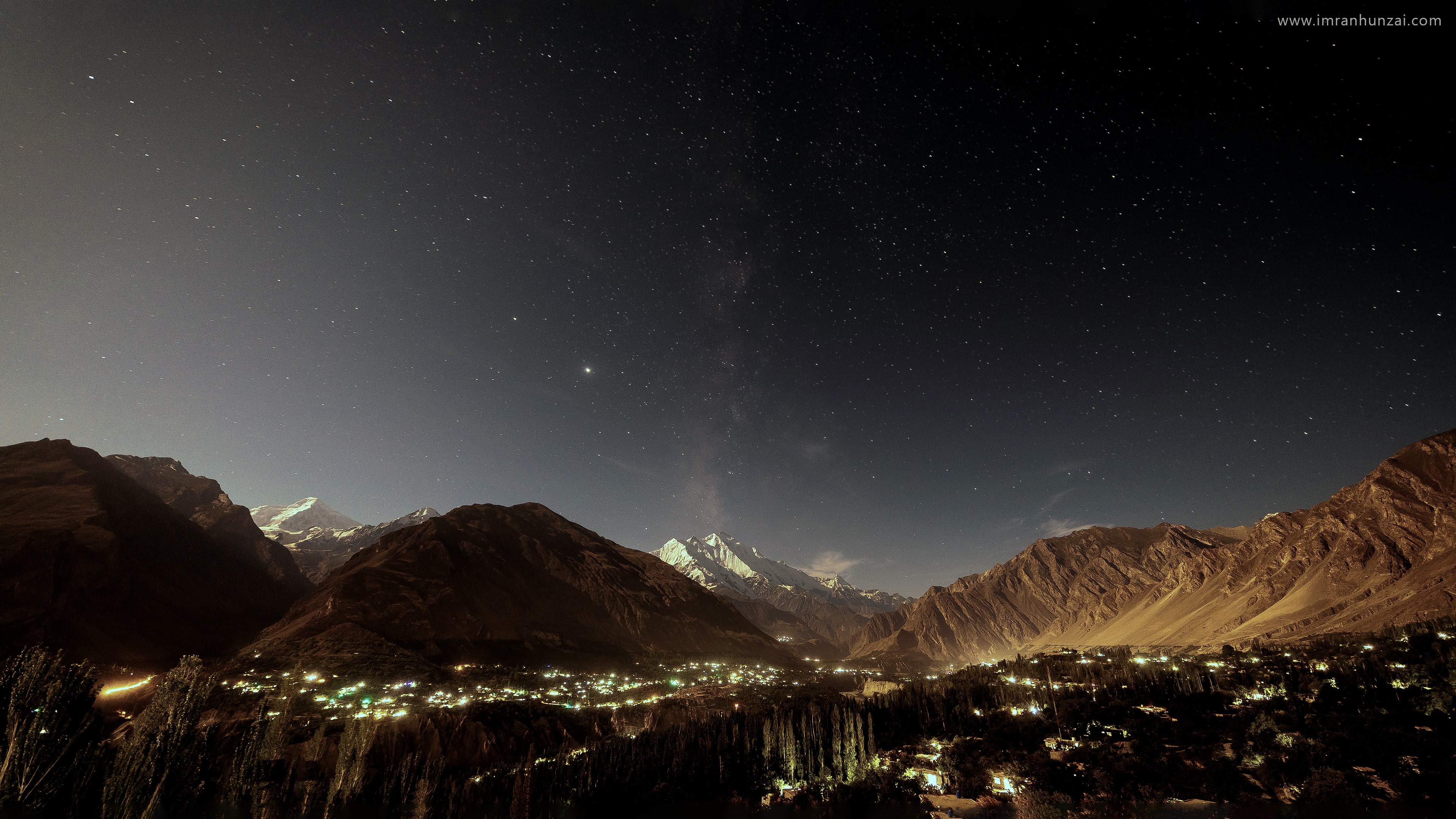 Hunza Valley at night